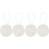 Boule en fausse fourrure « Filis », env. Ø 7 cm, 4 pc. Blanc