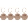 Boule en fausse fourrure « Filis », env. Ø 7 cm, 4 pc. Taupe