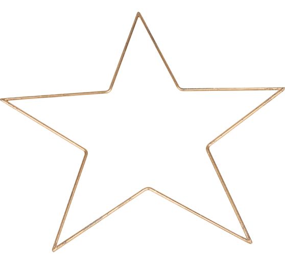 Metal ring "Star", Gold color