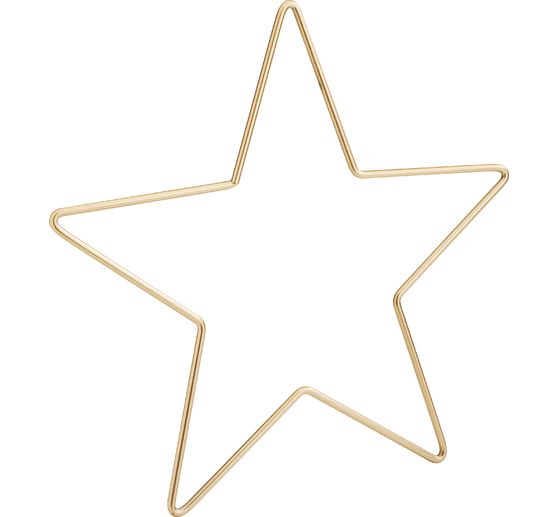 Metal ring "Star", Gold color