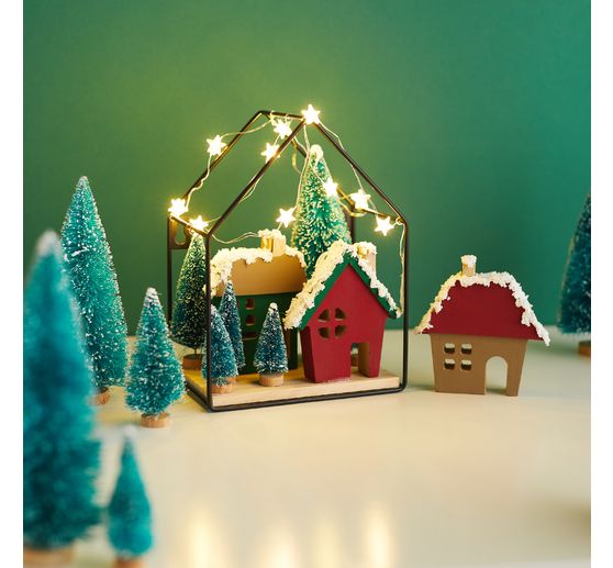 VBS Miniature fir tree, set of 16, snowed