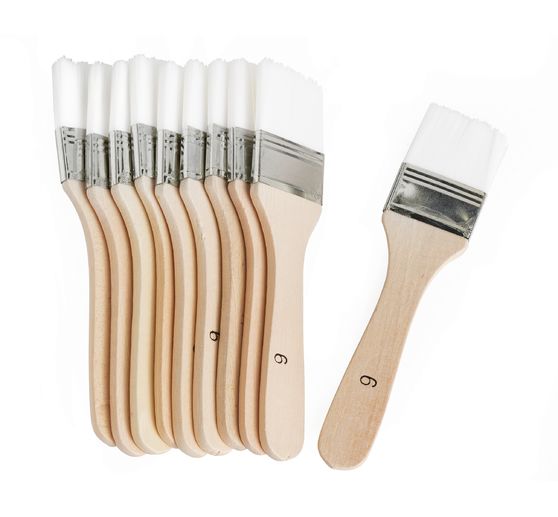 Pinceaux plats VBS « n° 6 », 35 mm, 10 pc.