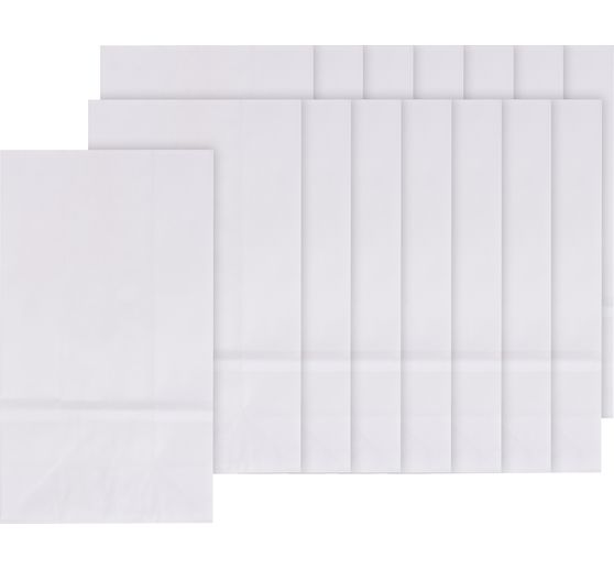 Sachets en papier à fond plat, 15 pc., Blanc