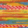 Laine Gründl Hot Socks « Lazise » Citrouille/ Bleu aqua/ Narcisse/ Rouge/Blanc chiné