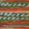 Laine Gründl Hot Socks « Lazise » Vert sapin/Vert salade/ Brun rouille/ Citrouille chiné