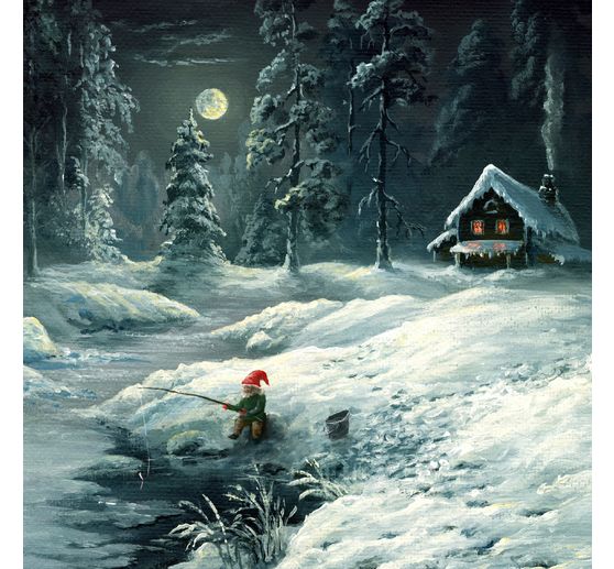 Serviette « Nuit d’hiver dans la forêt »
