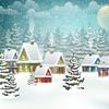 Napkin "Village in the snow"