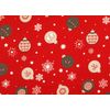 Tissu coton au mètre « Boules de Noël », l 140 cm Rouge