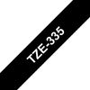 Ruban Brother P-touch, 12 mm Blanc sur fond noir