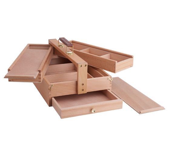 Mallette à outils en bois VBS, env. 36,5 x l 24 x H 19 cm