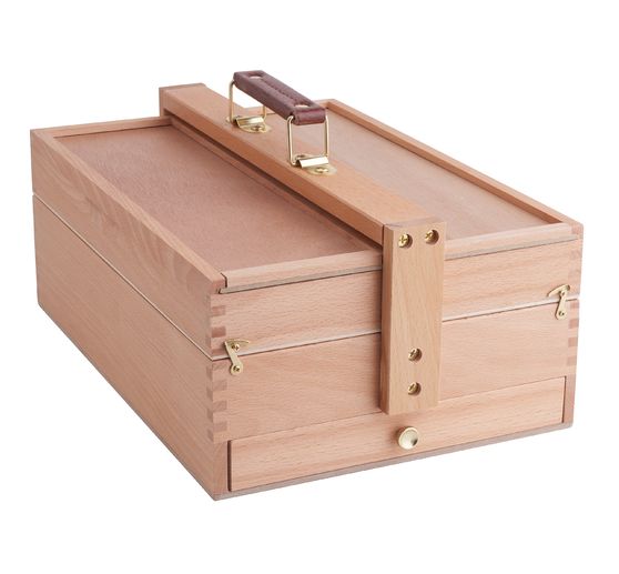 Mallette à outils en bois VBS, env. 36,5 x l 24 x H 19 cm