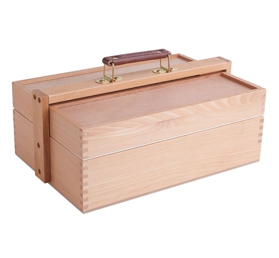 Mallette à outils en bois VBS, env. 36,5 x l 24 x H 19 cm