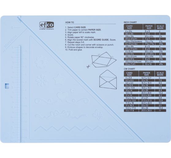 Planche de pliage pour cartes, enveloppes & boîtes