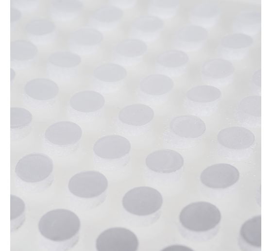 Pastilles velours crochet, Blanc, 112 pc., Ø 6 mm