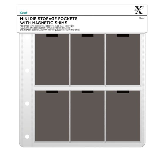 Pochettes aimantées Xcut pour mini-gabarits, 10 pc.