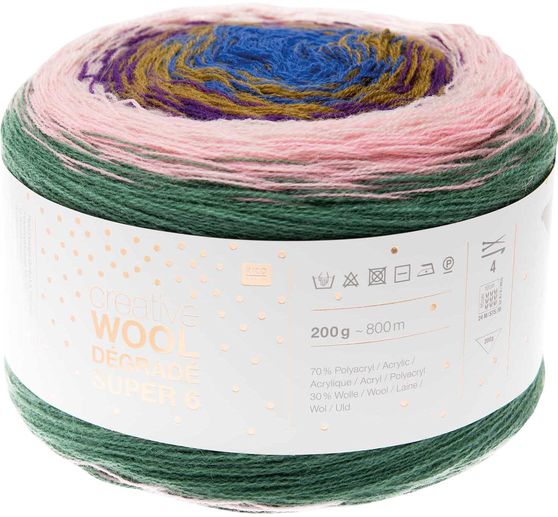 Laine Rico « Creative Wool Dégradé Super 6 » , 200 g