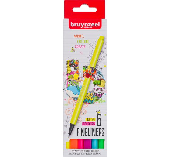 Set de fineliners Bruynzeel, 6 pc.