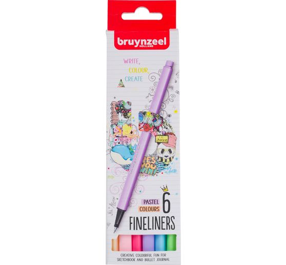 Set de fineliners Bruynzeel, 6 pc.
