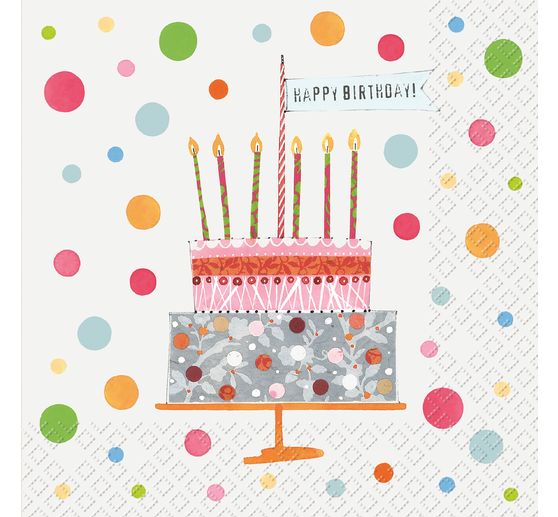 Serviette « Gâteau d’anniversaire »