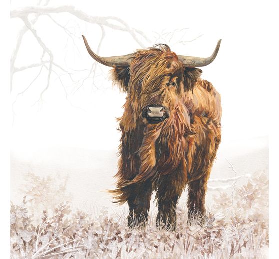 Serviette « Taureau Highland »