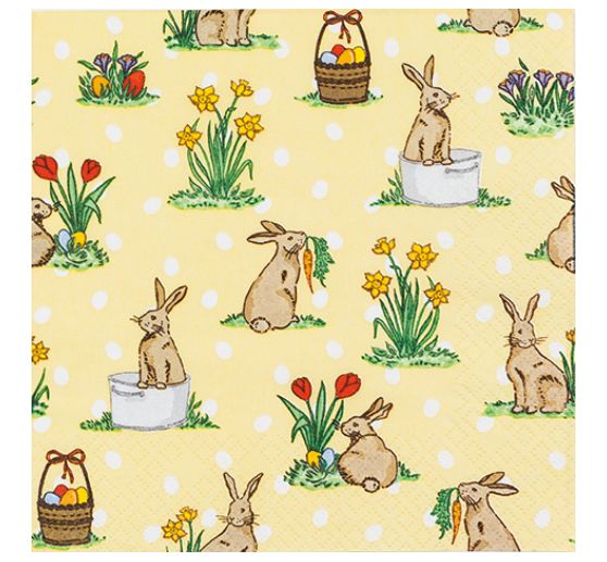 Serviette « Petits lapins de Pâques »