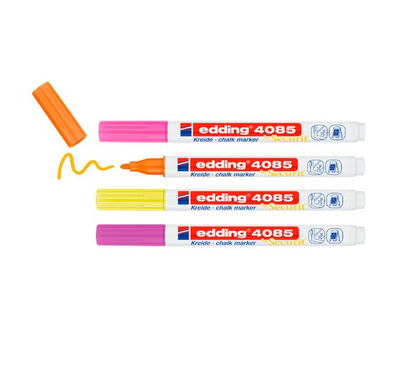 Set de 4 marqueurs craie edding 4085