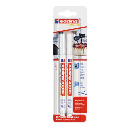Set de 2 marqueurs craie edding 4085