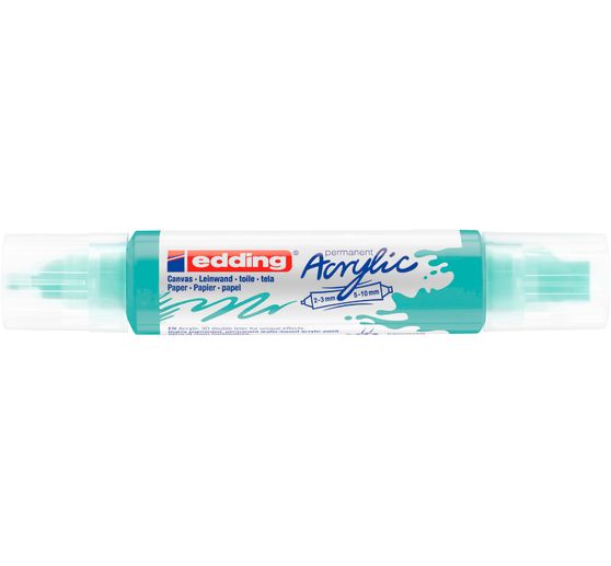 Marqueur acrylique double pointe 3D edding 5400, ép. trait 2-3 mm + 5-10 mm