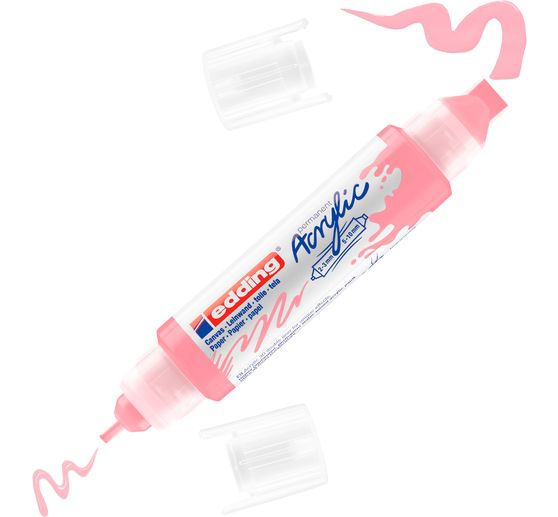 Marqueur acrylique double pointe 3D edding 5400, ép. trait 2-3 mm + 5-10 mm