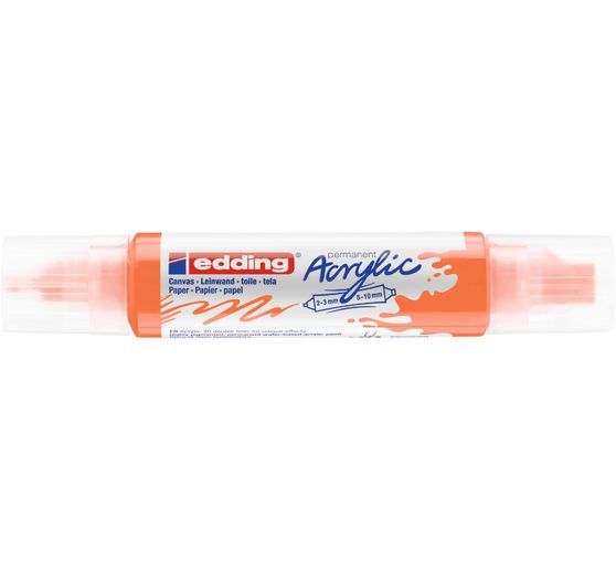 Marqueur acrylique double pointe 3D edding 5400, ép. trait 2-3 mm + 5-10 mm