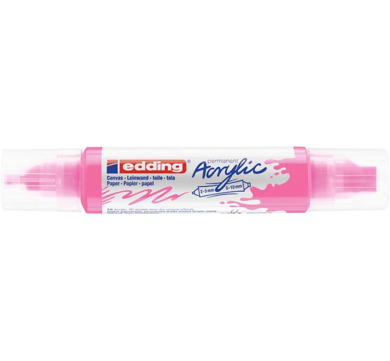 Marqueur acrylique double pointe 3D edding 5400, ép. trait 2-3 mm + 5-10 mm