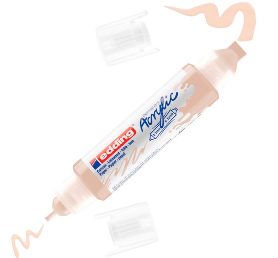 Marqueur acrylique double pointe 3D edding 5400, ép. trait 2-3 mm + 5-10 mm