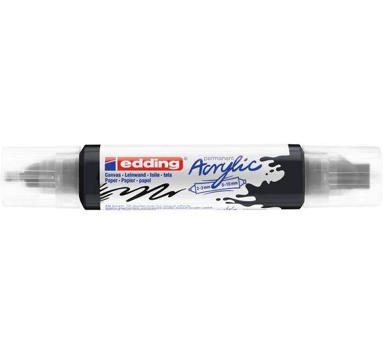 Marqueur acrylique double pointe 3D edding 5400, ép. trait 2-3 mm + 5-10 mm