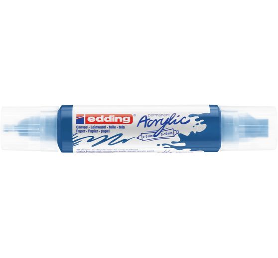 Marqueur acrylique double pointe 3D edding 5400, ép. trait 2-3 mm + 5-10 mm