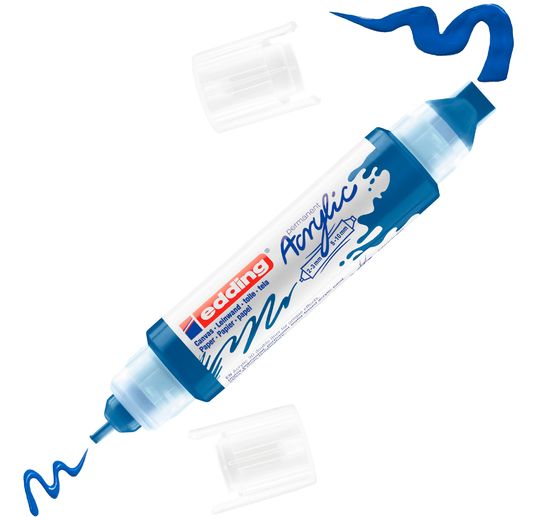 Marqueur acrylique double pointe 3D edding 5400, ép. trait 2-3 mm + 5-10 mm