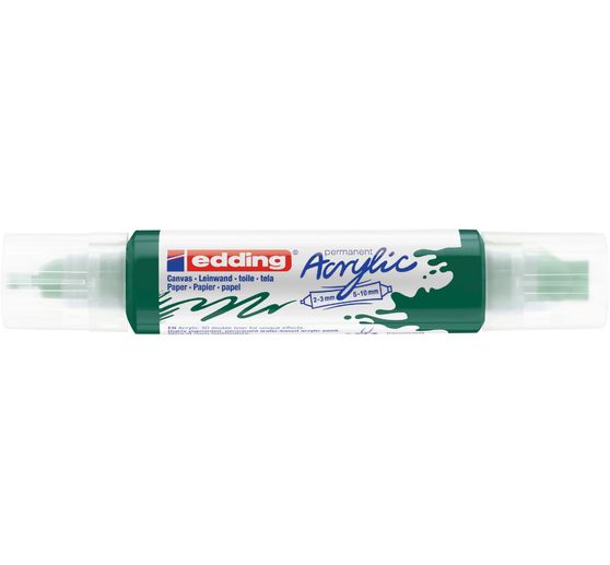 Marqueur acrylique double pointe 3D edding 5400, ép. trait 2-3 mm + 5-10 mm