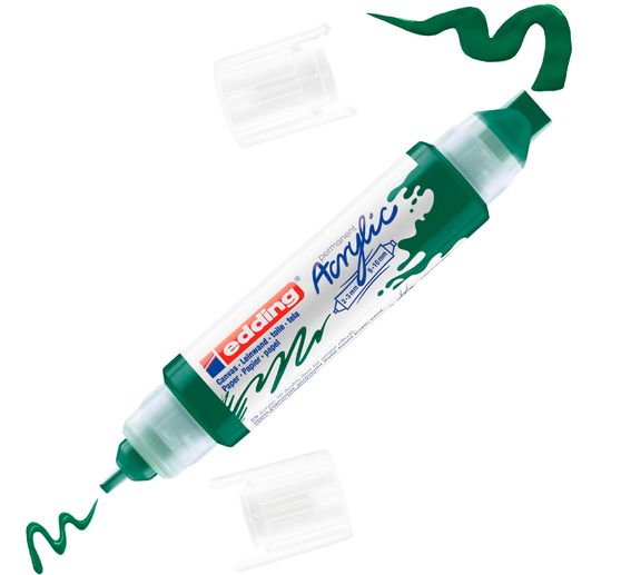 Marqueur acrylique double pointe 3D edding 5400, ép. trait 2-3 mm + 5-10 mm