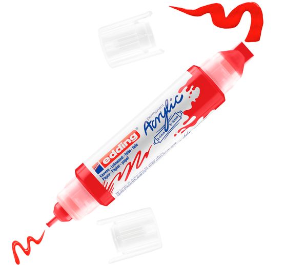 Marqueur acrylique double pointe 3D edding 5400, ép. trait 2-3 mm + 5-10 mm