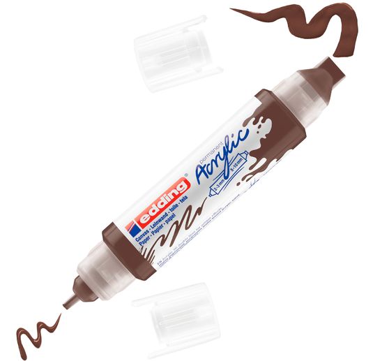 Marqueur acrylique double pointe 3D edding 5400, ép. trait 2-3 mm + 5-10 mm