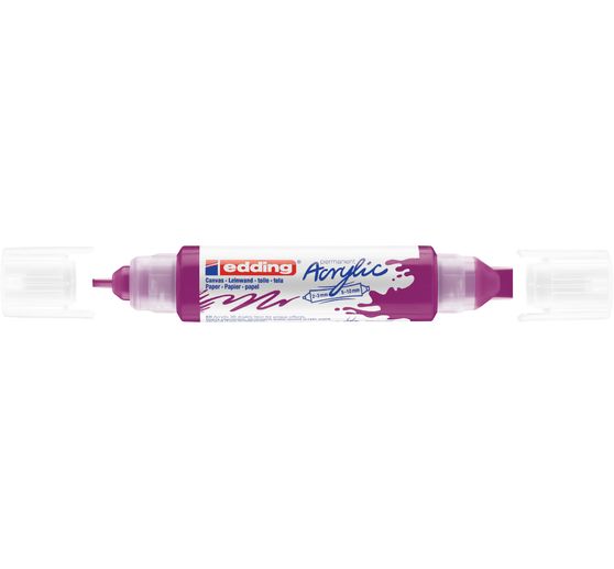 Marqueur acrylique double pointe 3D edding 5400, ép. trait 2-3 mm + 5-10 mm