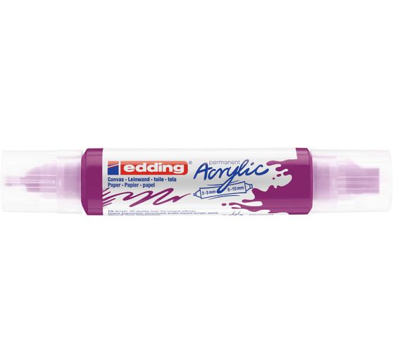 Marqueur acrylique double pointe 3D edding 5400, ép. trait 2-3 mm + 5-10 mm