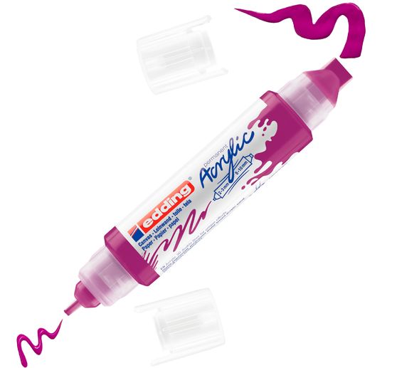 Marqueur acrylique double pointe 3D edding 5400, ép. trait 2-3 mm + 5-10 mm