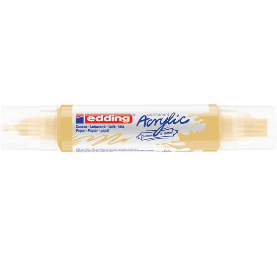 Marqueur acrylique double pointe 3D edding 5400, ép. trait 2-3 mm + 5-10 mm