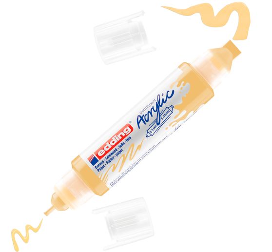 Marqueur acrylique double pointe 3D edding 5400, ép. trait 2-3 mm + 5-10 mm
