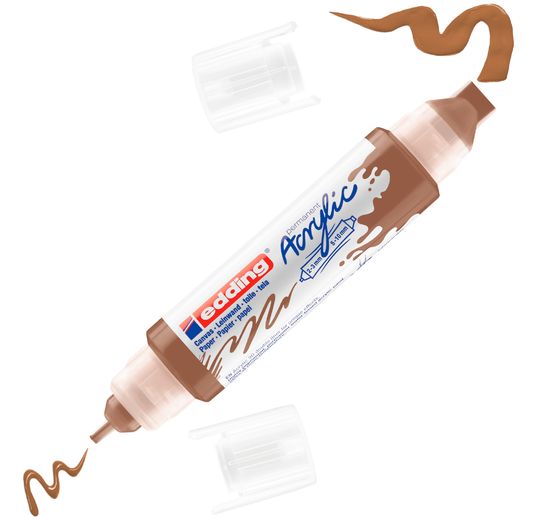 Marqueur acrylique double pointe 3D edding 5400, ép. trait 2-3 mm + 5-10 mm
