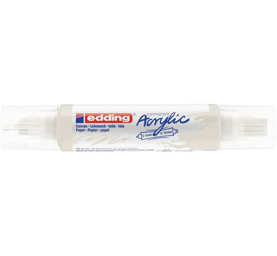 Marqueur acrylique double pointe 3D edding 5400, ép. trait 2-3 mm + 5-10 mm