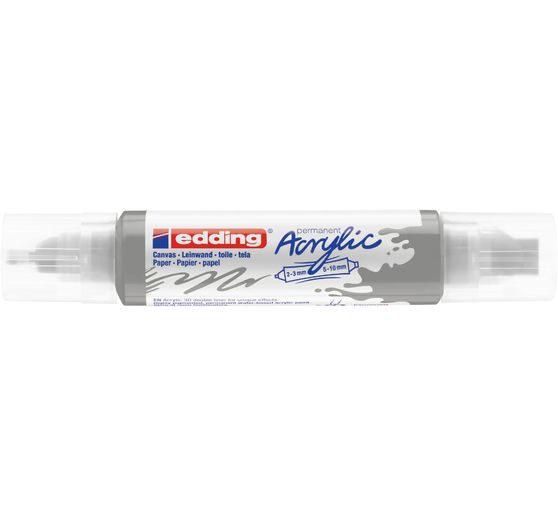 Marqueur acrylique double pointe 3D edding 5400, ép. trait 2-3 mm + 5-10 mm