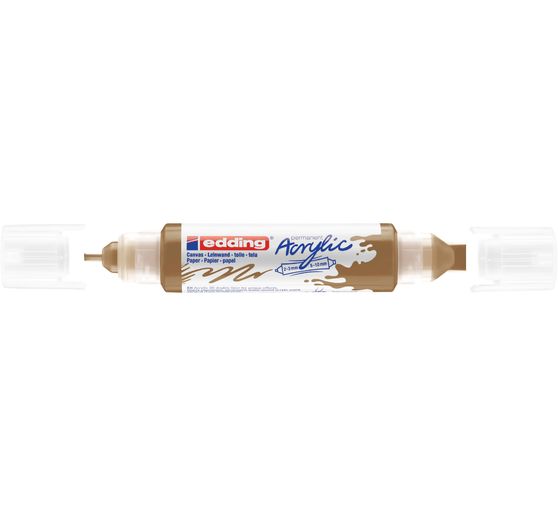 Marqueur acrylique double pointe 3D edding 5400, ép. trait 2-3 mm + 5-10 mm