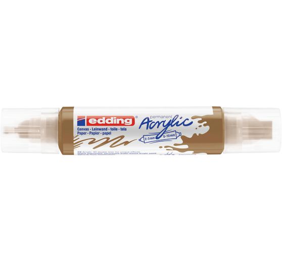Marqueur acrylique double pointe 3D edding 5400, ép. trait 2-3 mm + 5-10 mm