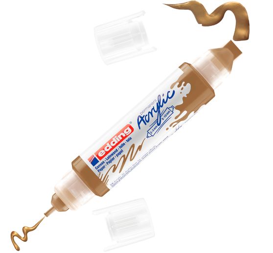 Marqueur acrylique double pointe 3D edding 5400, ép. trait 2-3 mm + 5-10 mm